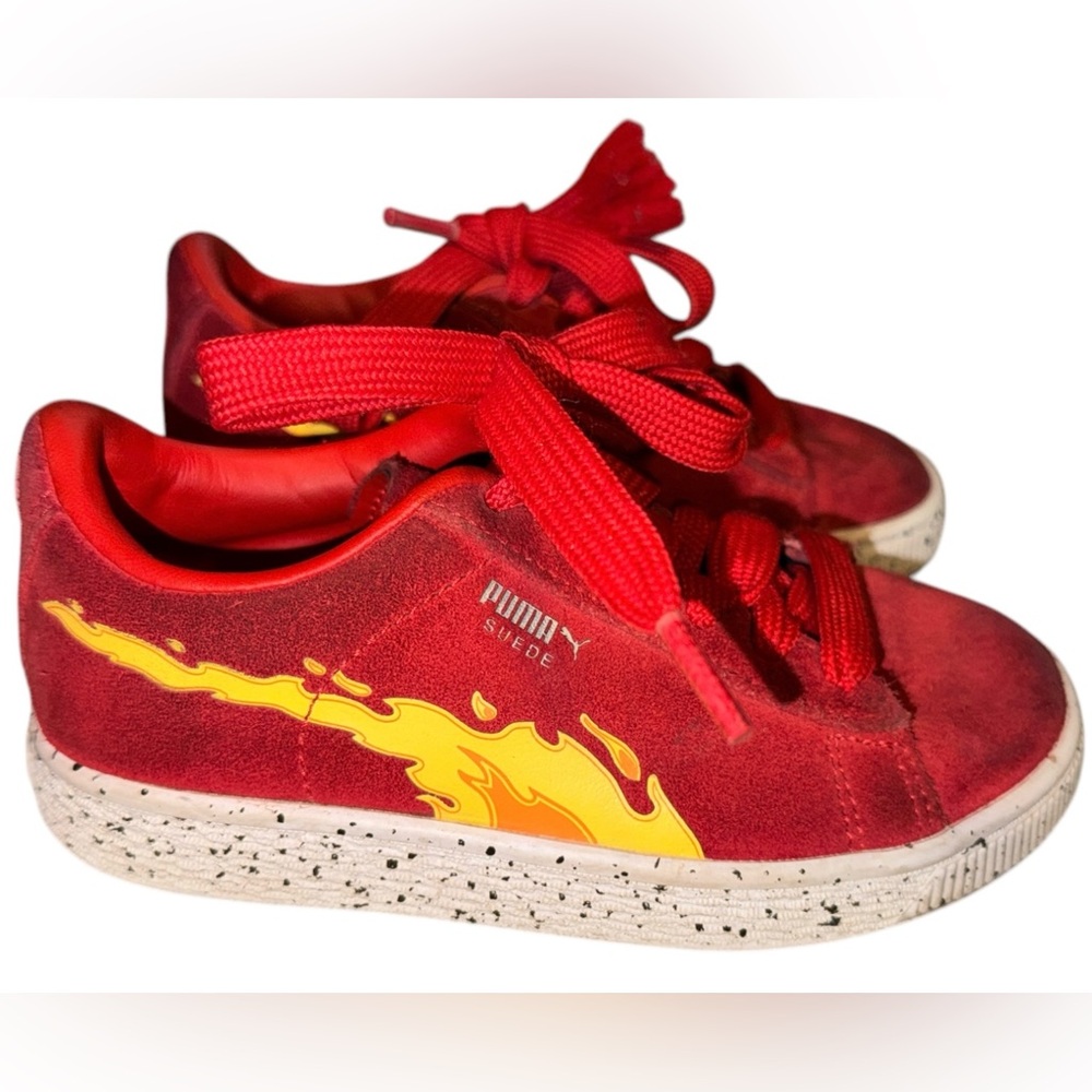 Puma paw patrol Kids Red and Yellow Flame Sneakers 13